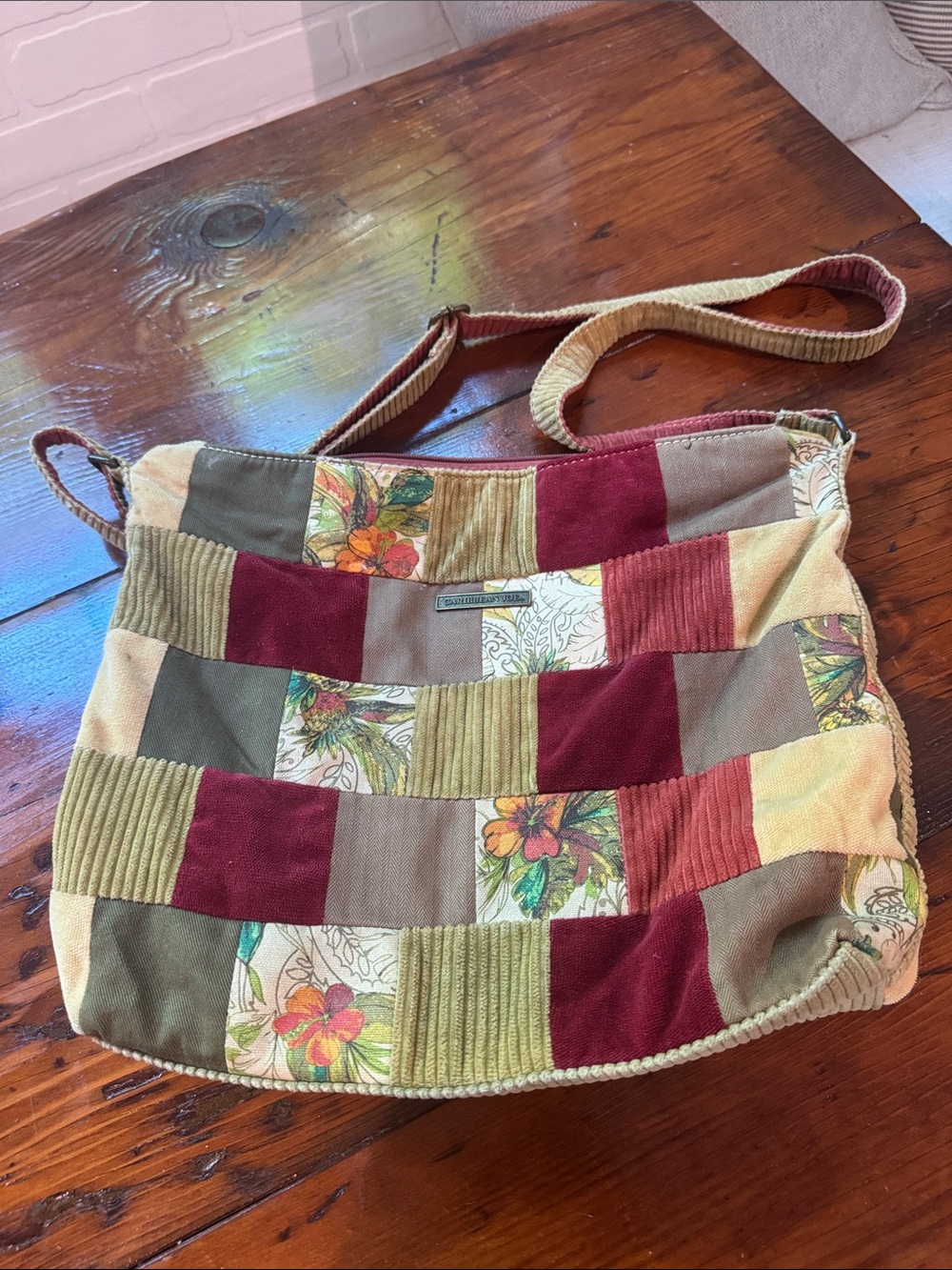 Caribbean Joe Patch Work Cross Body Bag